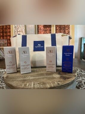 Augustinus Bader Summer Travel Skincare Set with Canvas Pouch